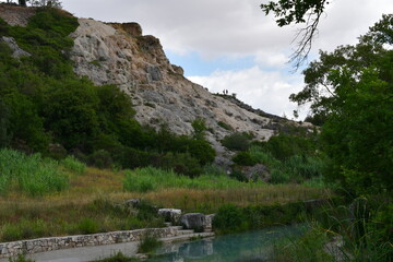 Wall Mural - Beautiful Landscape around Bagno Vignoni. A village in Tuscany famous for its hot springs