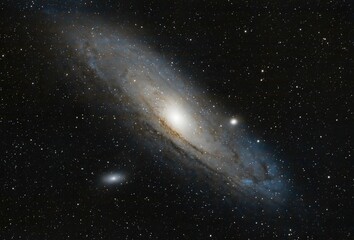 beautiful view of andromeda galaxy with thousands of stars