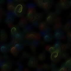 Wall Mural - abstract wave with cinematic particles dust dots backdrop illustration of dark particles dark cybers