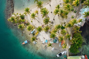 Wall Mural - Aerial view of the Marigot Bay