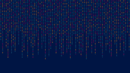 Binary code abstract technology background. Global network