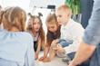 © standret - Group of children students in class at school with teacher