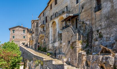 The beautiful village of Bassiano, in the Province of Latina, Lazio, central Italy.