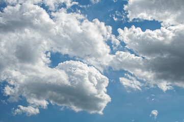 Cumulus Cumulonimbus Stratocumulus clouds in the sky