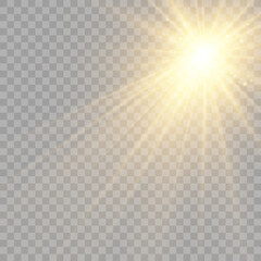Wall Mural - glow isolated light effect set, lens flare, explosion, glitter, line, sun flash and stars. abstract 