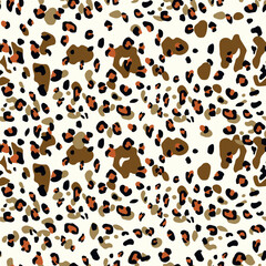 Abstract modern leopard seamless pattern. Animals trendy background. Color decorative vector stock illustration for print, card, postcard, fabric, textile. Modern ornament of stylized skin