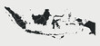 © Denys Holovatiuk - Indonesia map with regions isolated on white background. Map of Indonesia. Indonesian map. Vector illustration