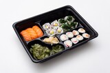 Fototapeta Storczyk - sushi and chopsticks