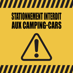 Canvas Print - Logo stationnement interdit aux camping-cars.