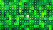 Leinwandbild Motiv Mosaic background of shimmering colored squares with dots. Motion. Bright multicolored background of many squares changing colors. Shimmering multicolored squares with dots in disco style