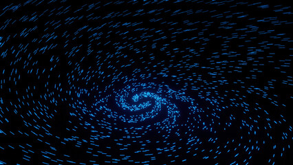 Wall Mural - abstract colorful particles creating transforming galaxy in outer space. design. tiny dots flying in