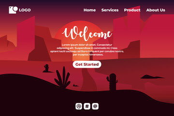 Corporative landing page web template for business or agencies
