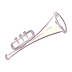 Sticker - cute trumpet design