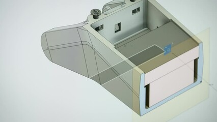 3d model of the part on the computer screen. Software for the development and design of parts and mechanisms