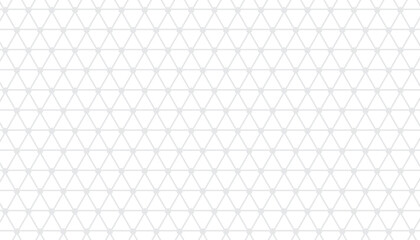Triangle line pattern background. Abstract white hexagon with dot line seamless. Vector illustration.