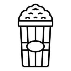 Poster - Popcorn Line Icon