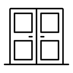 Poster - Exit Door Line Icon