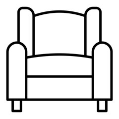 Canvas Print - Cinema Sofa Line Icon