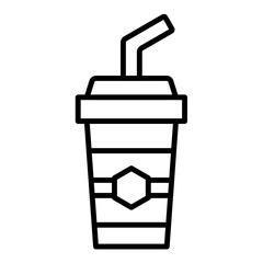 Sticker - Soft Drink Line Icon