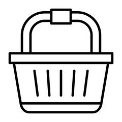 Sticker - Shopping Basket Line Icon