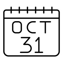 October 31st Line Icon