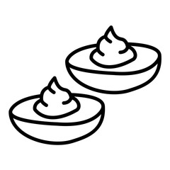 Poster - Deviled Eggs Line Icon