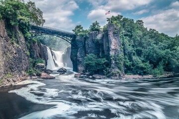 Canvas Print - Breathtaking view of The Great Falls of the Passaic River in New Jersey