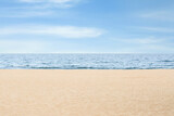 Fototapeta Morze - Beautiful view of sandy beach near sea