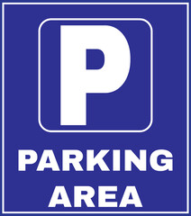 Wall Mural - Parking area sign vector