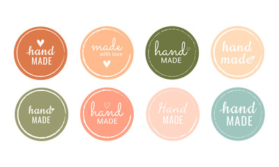 Wall Mural - Set labels and bages. Lettering abbreviation logo circle stamp set. Vector illustration. Round Template logo 