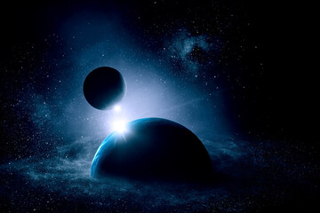 Wall Mural - image of outer space. . mixed media