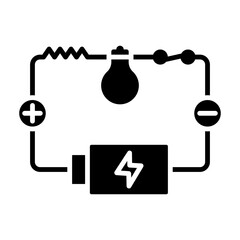 Poster - Circuit Glyph Icon