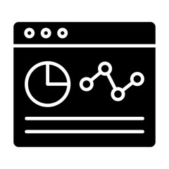 Canvas Print - Webpage Statistics Glyph Icon