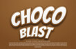 Chocolate 3d style editable text effect