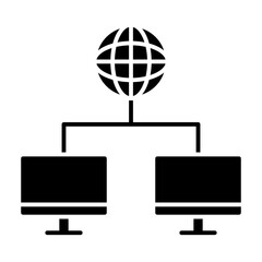 Poster - Worldwide Network Glyph Icon