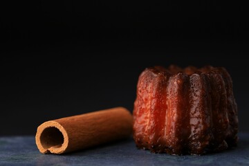 Poster - French delicious confectionery isolated on black background