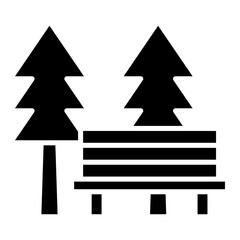 Sticker - Park Glyph Icon