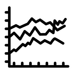 Filled Graph Line Icon