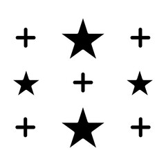 Sticker - Stars Glyph Icon