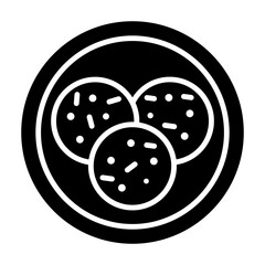 Sticker - Cookies Glyph Icon