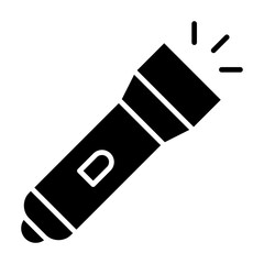 Sticker - Flashlight Glyph Icon