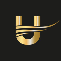 Modern Letter U, U Logo Monogram Logotype Vector Template Combined with Luxury, Fashion Business and Company Identity