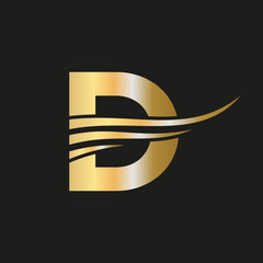 Modern Letter D, D Logo Monogram Logotype Vector Template Combined with Luxury, Fashion Business and Company Identity