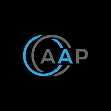 AAP Logo Monogram Isolated On Circle Element Design Template, AAP Letter Logo Design On Black Background. AAP Creative Initials Letter Logo Concept. AAP Letter Design.
