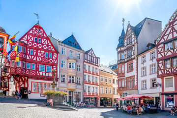 Canvas Print - Marktplatz, Bernkastel Kues, Mosel, Deutschland 