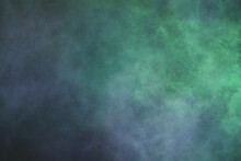 暗い星空のイラスト背景）黄緑の星雲　ダークテンプレート　雲　スペース　夜　金粉　宇宙