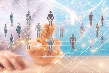 conference digital network and data concept 3d