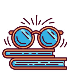 Wall Mural - eyeglasses line icon