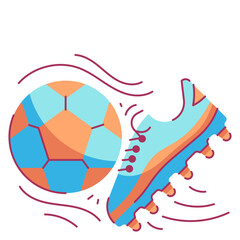 Sticker - football flat icon