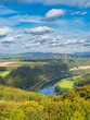 canvas print picture Blick über die Elbe auf die Sächsische Schweiz